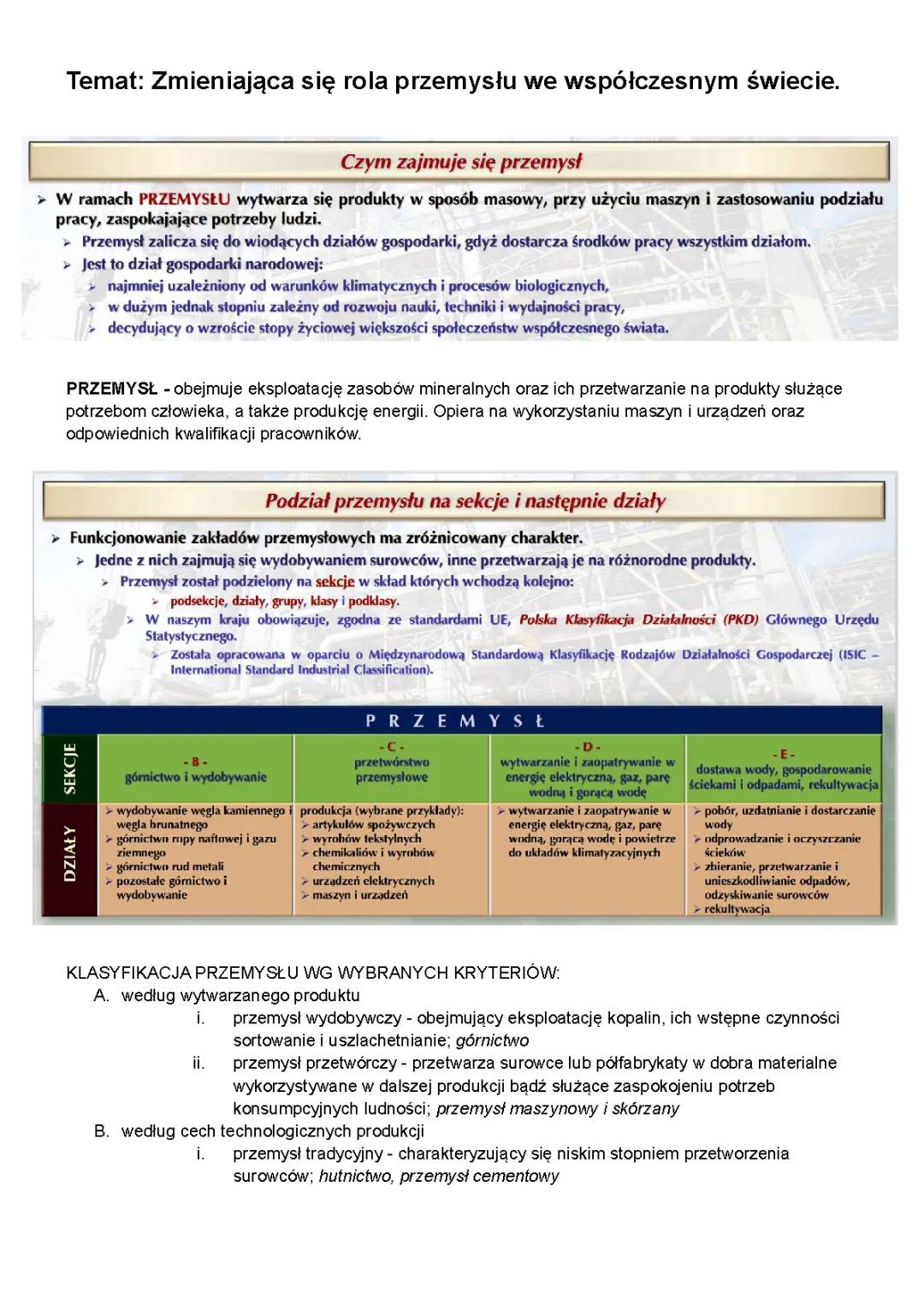 Przemysł: Tradycyjny i High-Tech w Polsce i na Świecie