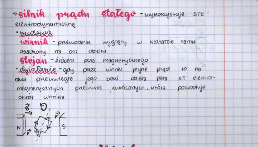 lekcja conducere
lemat: przewodzemdem w polu magnetycznyn.
→gita elektwdynamiczna -siTa olziarająca
przewodnik
Jest
prablem umieszczony
ona 