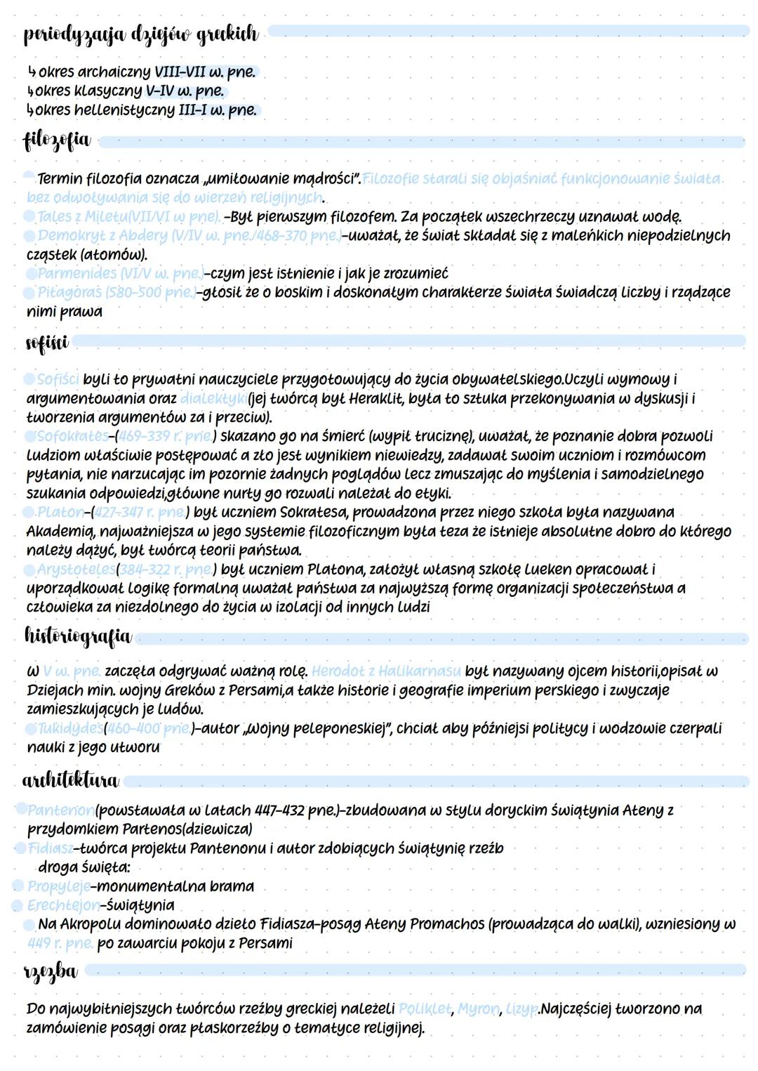 kultura greków
religia
↳ Grecy wyznawali politeizm.Wierzenia miały charakter antropomorficzny (wyobrażanie bóstw na
podobieństwo człowieka i