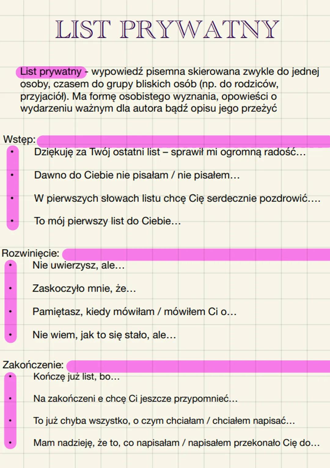 Lista Prywatna - Własne Zasoby