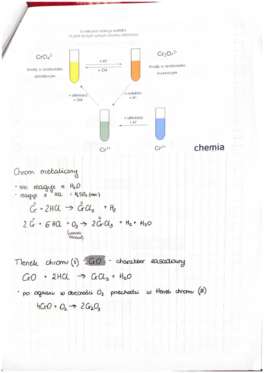 REAKCJE REDOKS,
BLOK D
PALLADIUM - chemia: kurs maturalny, korepetycje, zajęcia indywidualne
Barwy związków chromu I manganu
MnO4
Mn₂03
UWAG