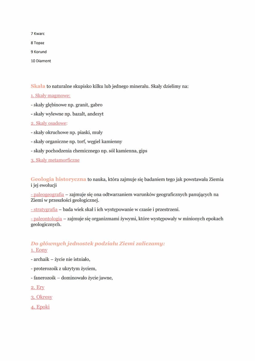 Karty Pracy Do Rozdziału Wnętrze Ziemi Procesy Endogeniczne Wnętrze Ziemi i Procesy Endogeniczne - Nowa Era, Notatki i Sprawdziany