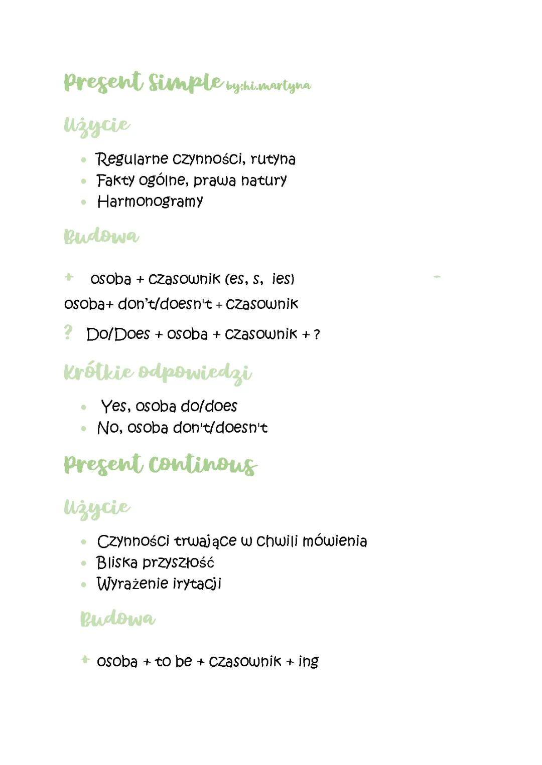 Present Simple i Present Continuous – Kurs Języka Angielskiego