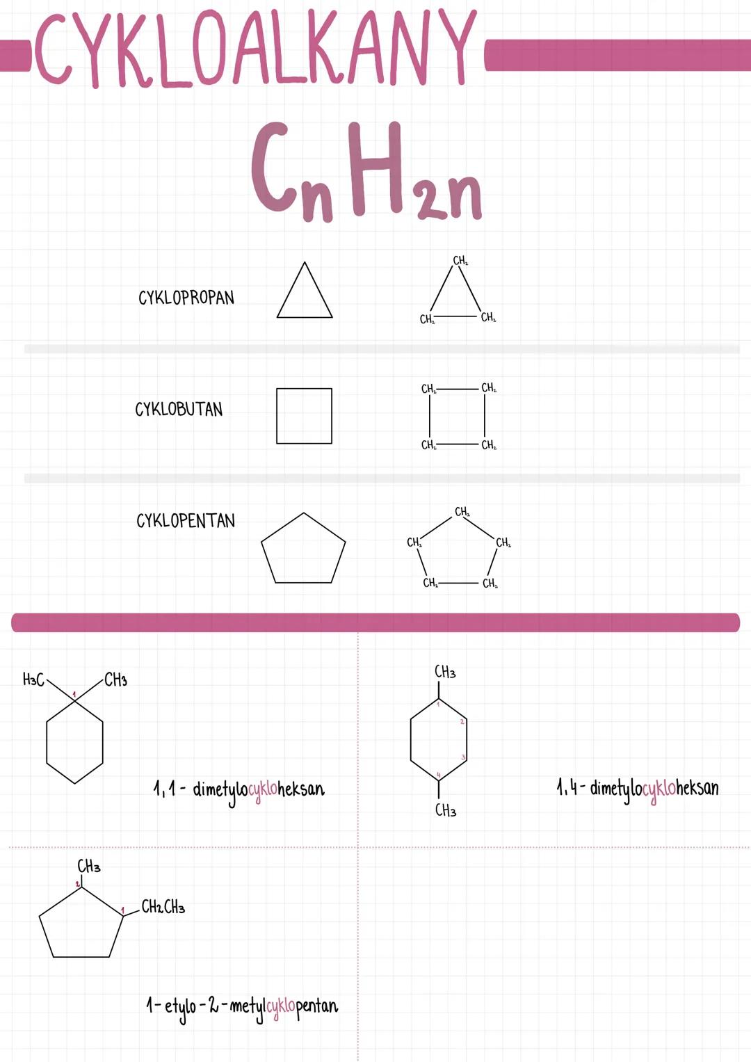 # ALKANY # ALKANY WĘGLOWODORY NASYCONE

$C_nH_{2n+2}$

1. Metan C Hy CH4

2. Etan $C_2H_6$ CH3-CH3

3. Propan $C_3H_8$ CH3-CH2-CH3

4. Butan