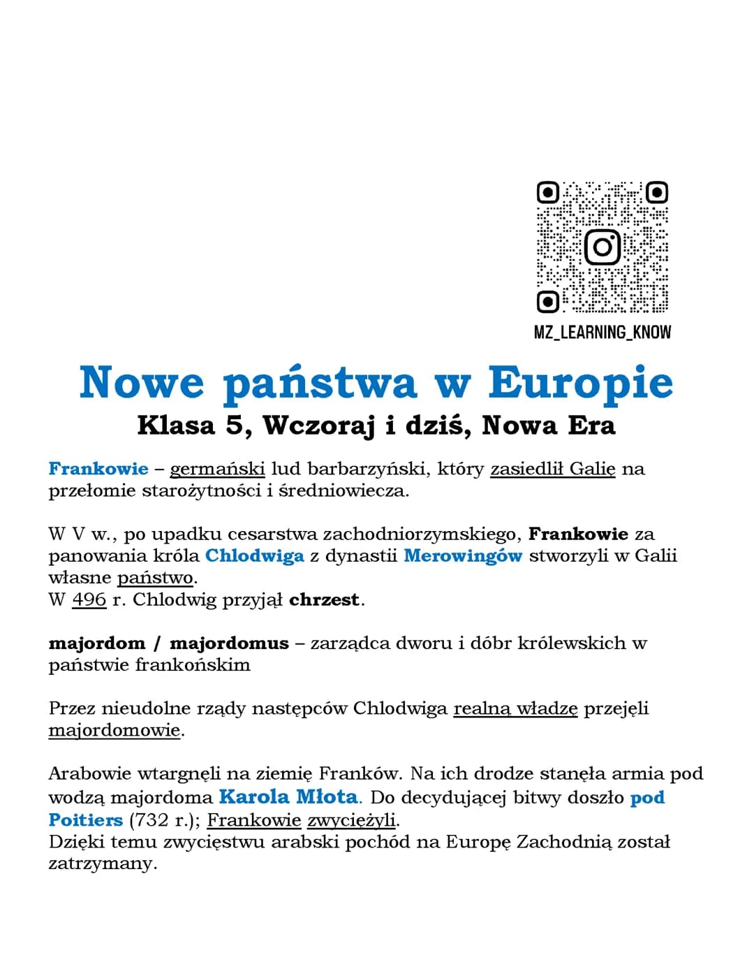 Nowe państwa w Europie Klasa 5, Wczoraj i dziś, Nowa Era