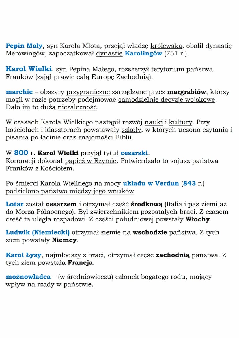 MZ_LEARNING KNOW
Nowe państwa w Europie
Klasa 5, Wczoraj i dziś, Nowa Era
Frankowie germański lud barbarzyński, który zasiedlił Galię na
prz