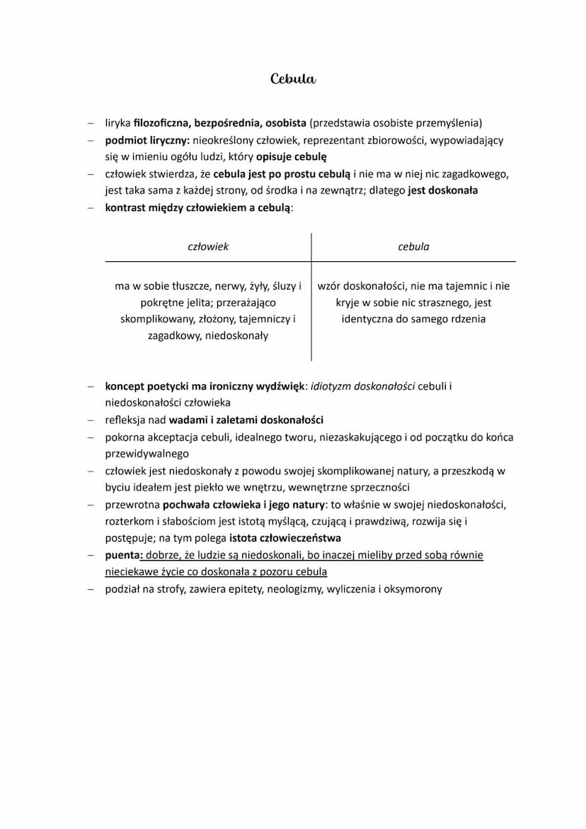 Cechy twórczości:
●
ironia, paradoks, żart i anegdota
skróty myślowe, gra słów
prostota językowa, język pozbawiony emocji, chłodny (wiersze 