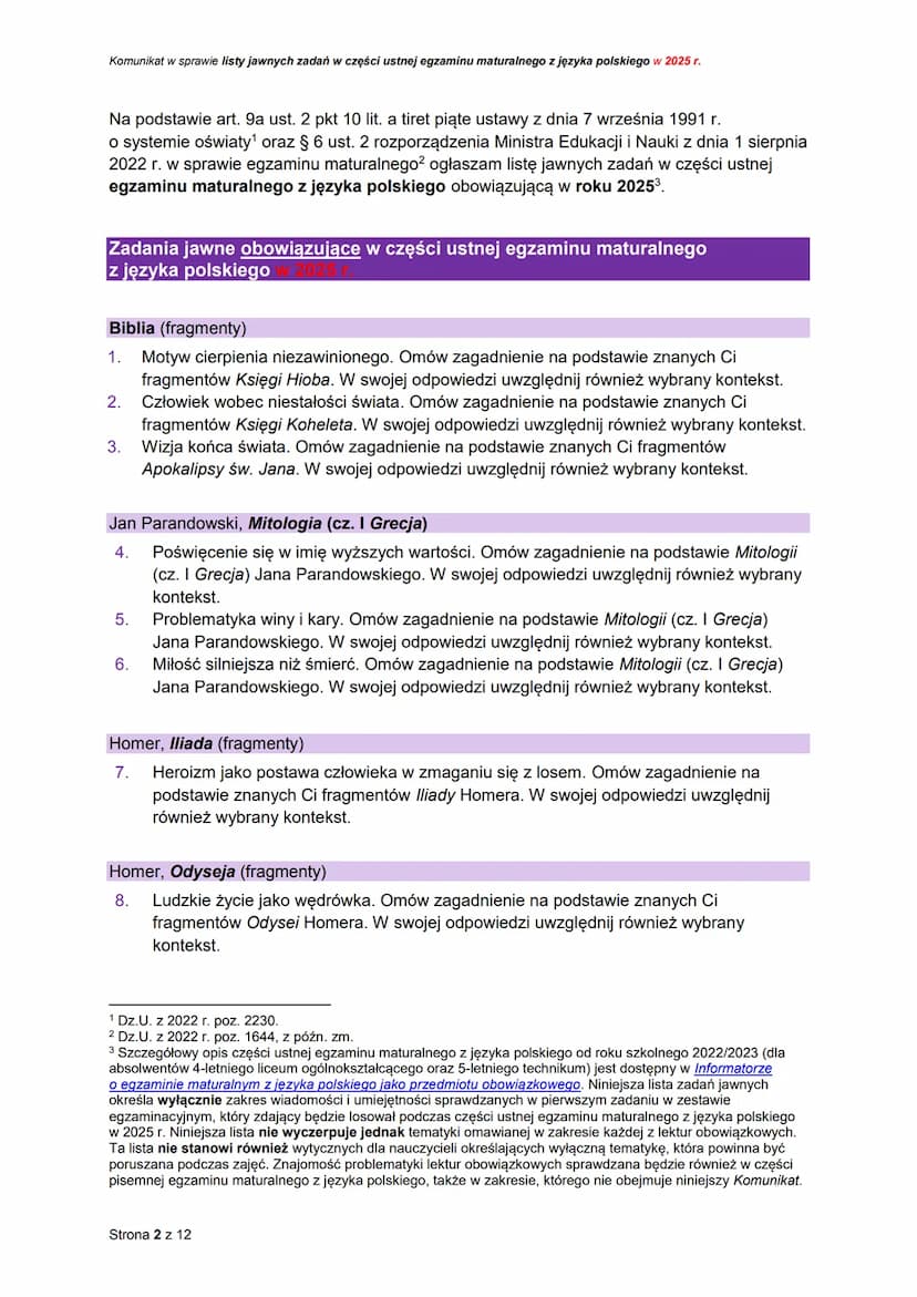 CK
CENTRALNA
KOMISJA
EGZAMINACYJNA
Rodzaj dokumentu:
Egzamin:
Przedmiot:
Termin egzaminu:
Data publikacji
dokumentu:
Komunikat dyrektora Cen