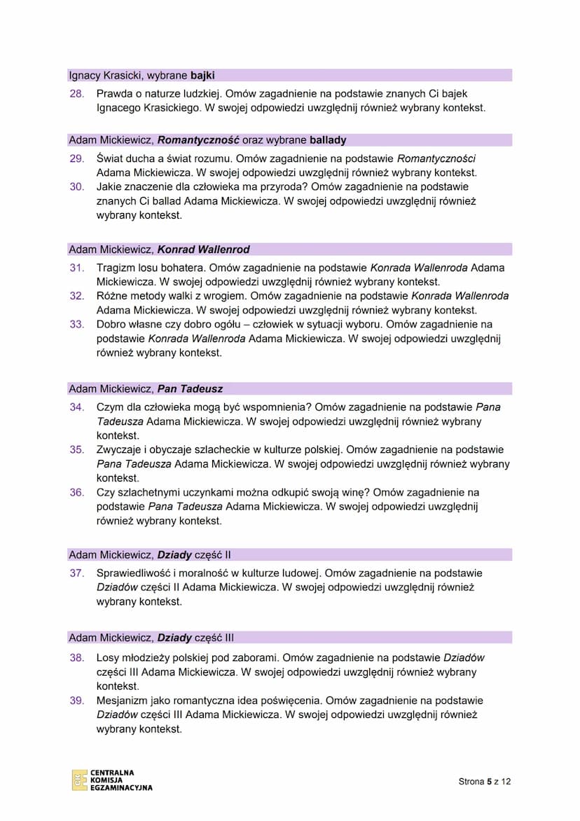 CK
CENTRALNA
KOMISJA
EGZAMINACYJNA
Rodzaj dokumentu:
Egzamin:
Przedmiot:
Termin egzaminu:
Data publikacji
dokumentu:
Komunikat dyrektora Cen