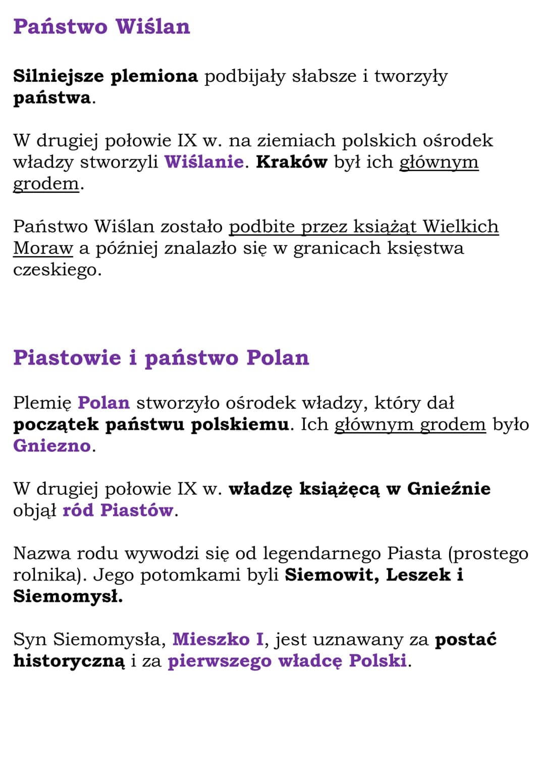 Narodziny państwa
polskiego
Słowianie na ziemiach polskich
Wiec - zgromadzenie, w którym brali udział wszyscy
dorośli mężczyźni, decydujące 