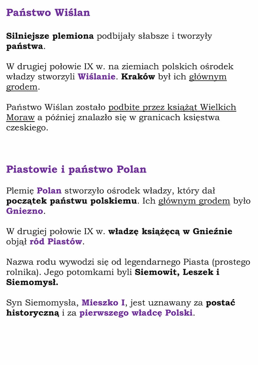 Narodziny państwa
polskiego
Słowianie na ziemiach polskich
Wiec - zgromadzenie, w którym brali udział wszyscy
dorośli mężczyźni, decydujące 