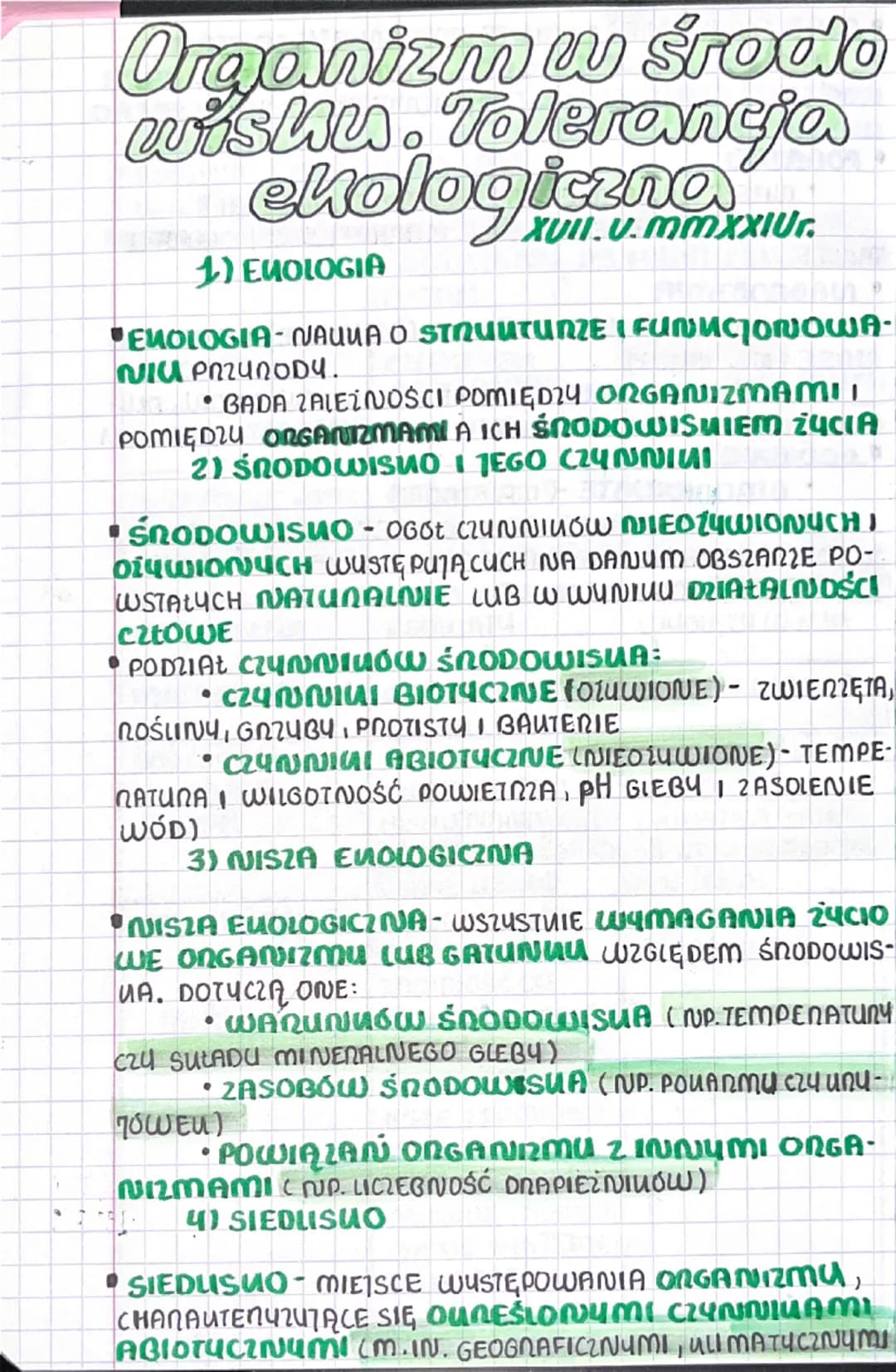 :
Organizm w środo
Wishu. Tolerancja
ekologiczne.
1) EUOLOGIA
EMOLOGIA NAUNA O STRUUTUNZE FUNCIONOWA
NIU PRZUNODY.
• GADA ZALEŻNOŚCI POMIĘDZ
