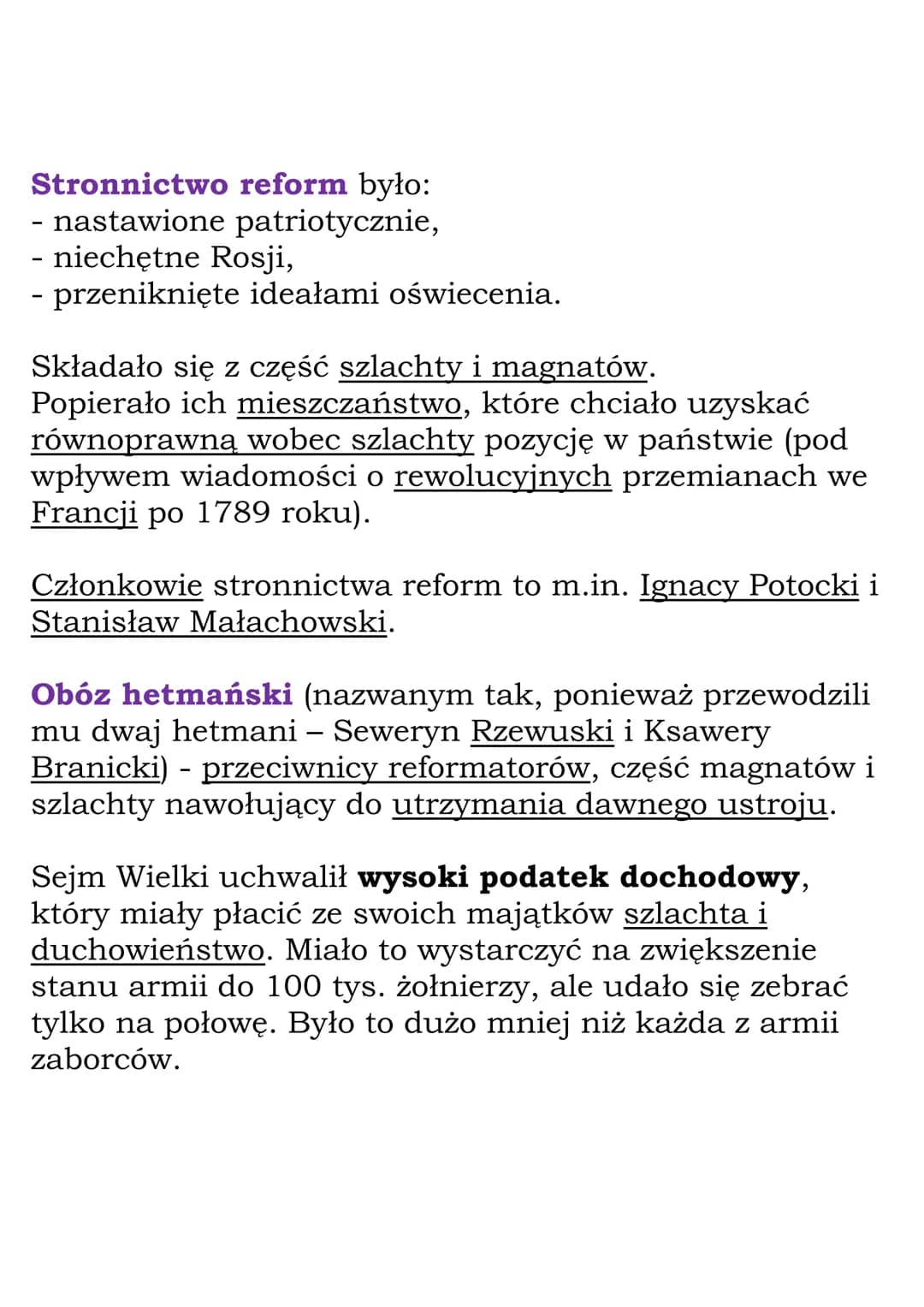 Sejm Wielki i
Konstytucja 3 maja
Sejm Wielki
Rosja i Austria wypowiedziały wojnę Turcji, którą
poparły Prusy. Osłabł sojusz państw zaborczyc