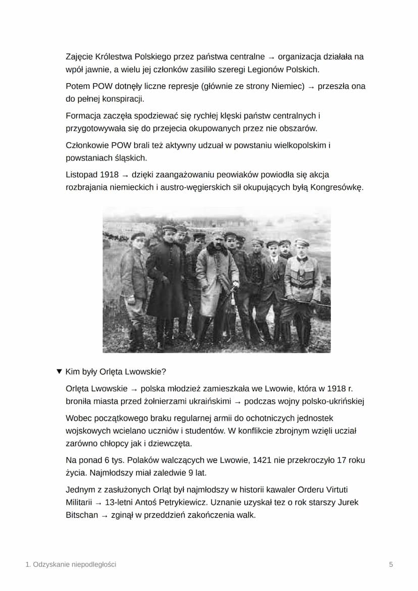 1. Odzyskanie niepodległości
▼ Jak wyglądała sytuacja międzynarodowa w drugiej połowie 1918?
Sytuacja militarna i polityczna w Europie coraz