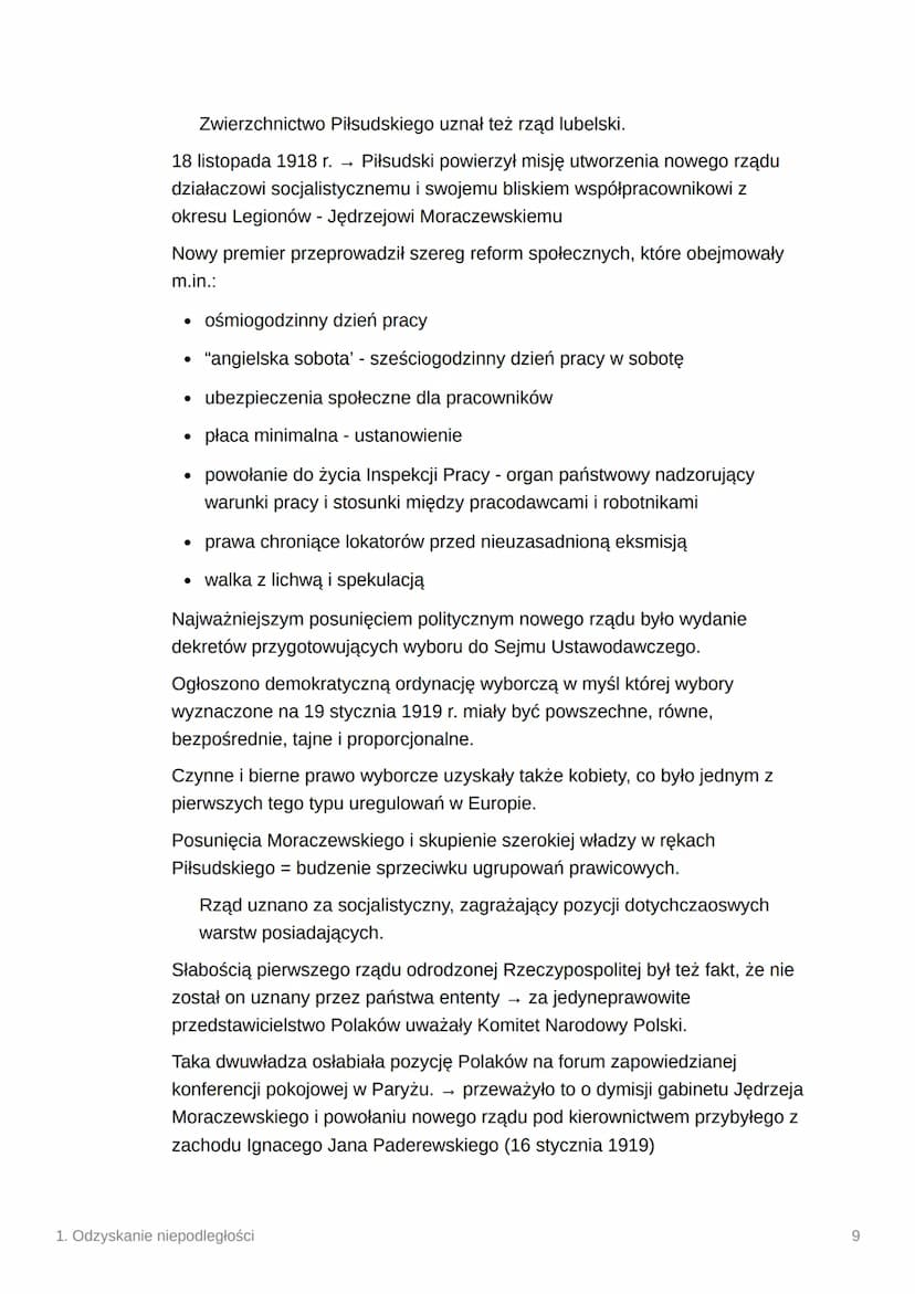 1. Odzyskanie niepodległości
▼ Jak wyglądała sytuacja międzynarodowa w drugiej połowie 1918?
Sytuacja militarna i polityczna w Europie coraz