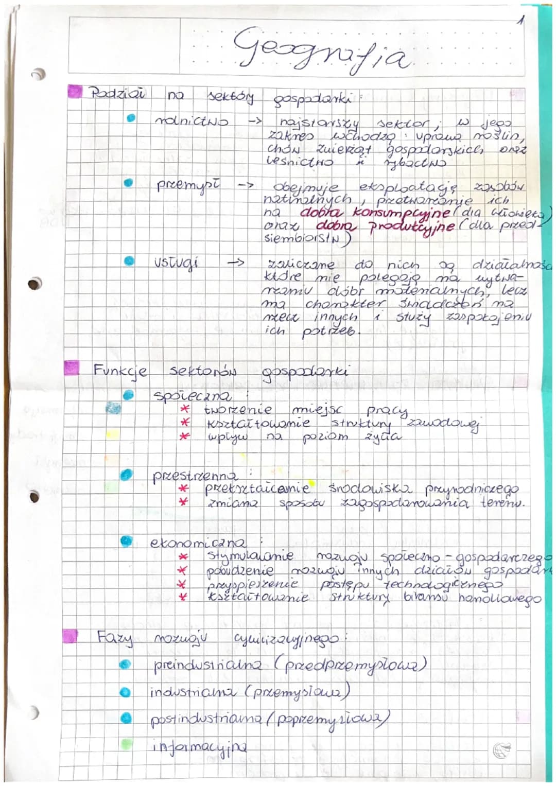 Podziai
4
DQ sektóry
rolnictwo
• ustugi →
B
przemysł
Funkcje sektorów
Spovecana
C
Geografia
gospodarki
w jeps
najstarszy sektor;
zakres wcho