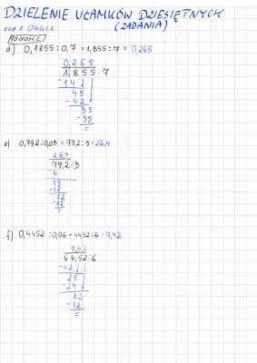 Know dzielenie ułamków dziesiętnych-zadania thumbnail
