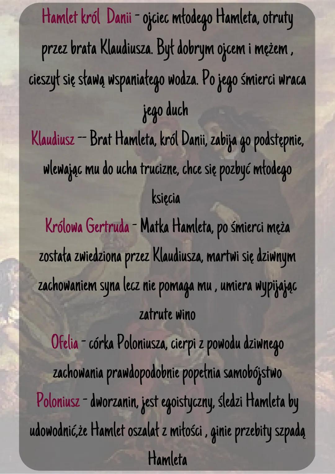 Namlet
Уелеза

Utwór powstał w 1599-1601, przy jego pisaniu Szekspir
inspirował się starymi kronikami

gatunek literacki
tragedia
cechy gatu