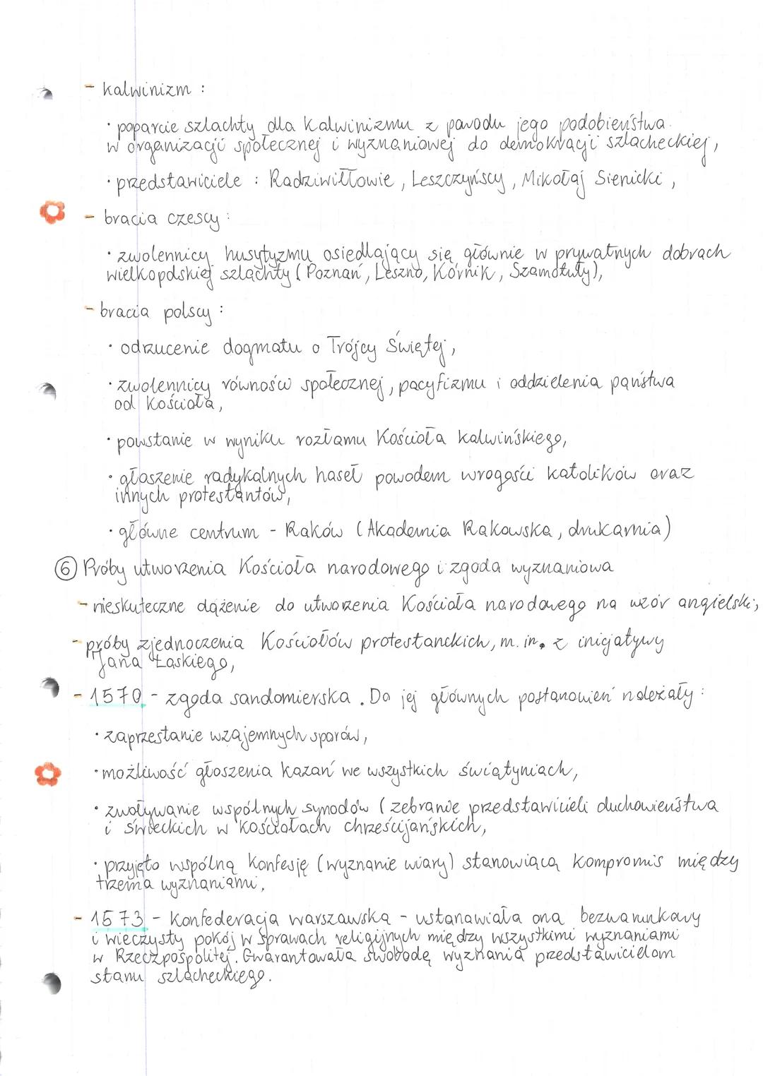 HISTORIA
Reformacja i kontrreformaga na ziemiach polskich.
Stosunki wyznaniowe i narodowościowe przed veformacje:
- skupiska niemieckiej lud