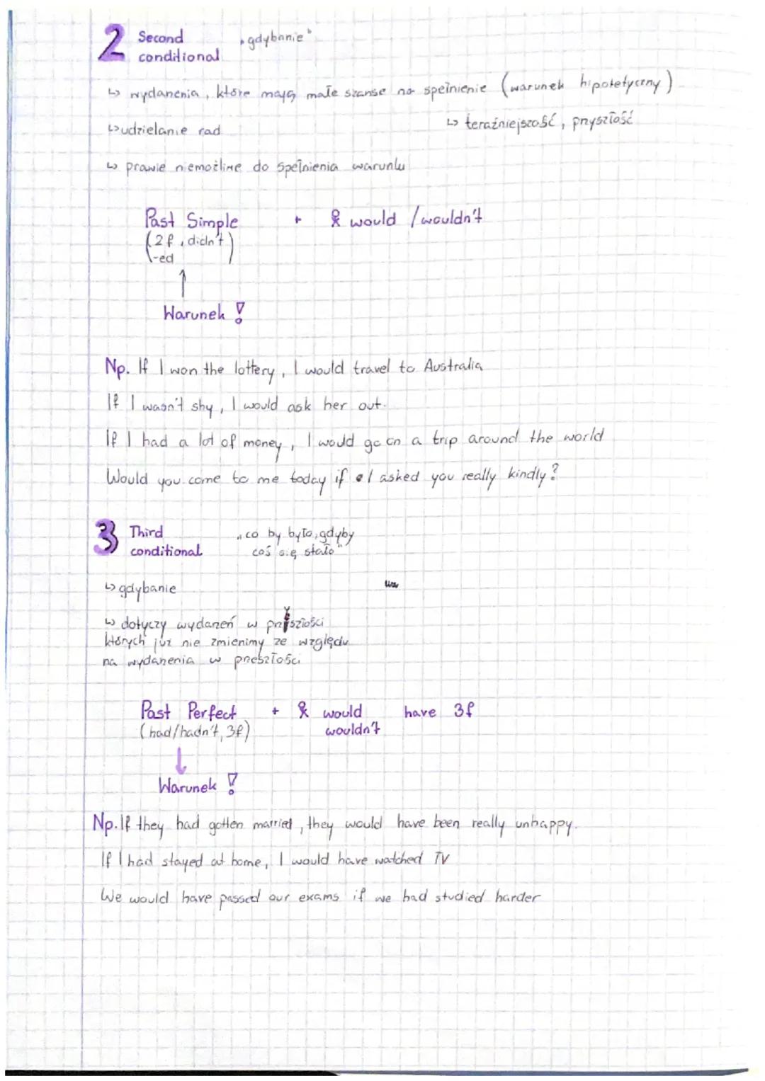 Conditionals- OKRESY WARUNKOWE (0,1,2,3, mix)
Zero conclitional - 100% - dowolny
First conditional -mniej więcej 50% - przyszłość / teraźnie