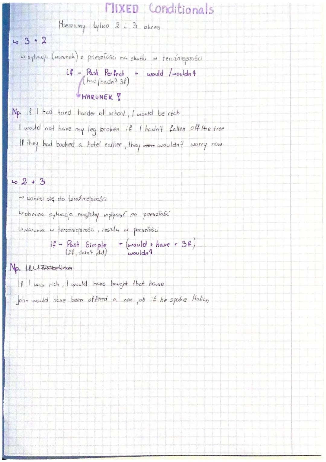 Conditionals- OKRESY WARUNKOWE (0,1,2,3, mix)
Zero conclitional - 100% - dowolny
First conditional -mniej więcej 50% - przyszłość / teraźnie
