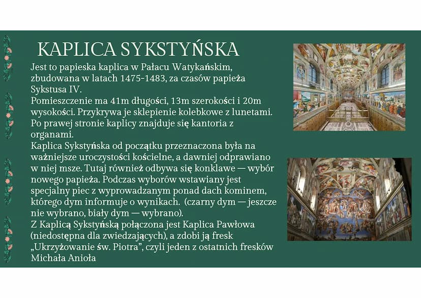 WATYKAN
państwo kościelne WATYKAN
liczba ludności (2019): 825 (głównie księża, dostojnicy kościelni, zakonnice i Gwardia
Szwajcarska)
powier