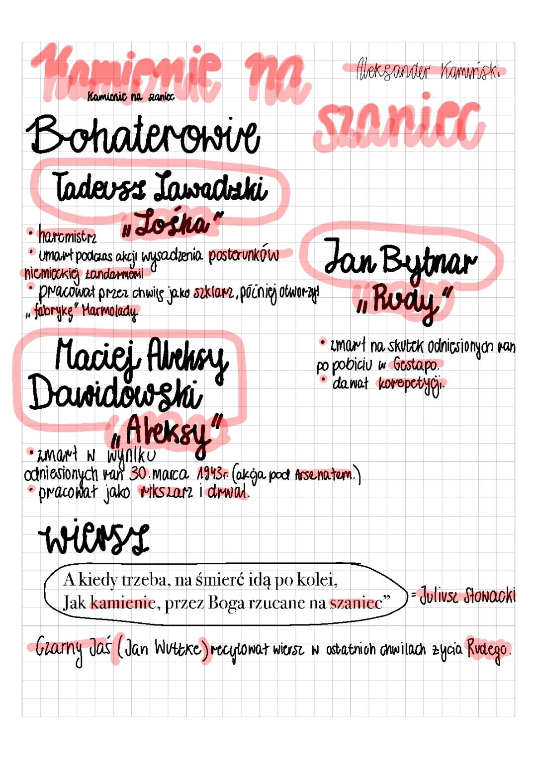 Kamienie na szaniec - Streszczenie, Bohaterowie i Akcje Dywersyjne