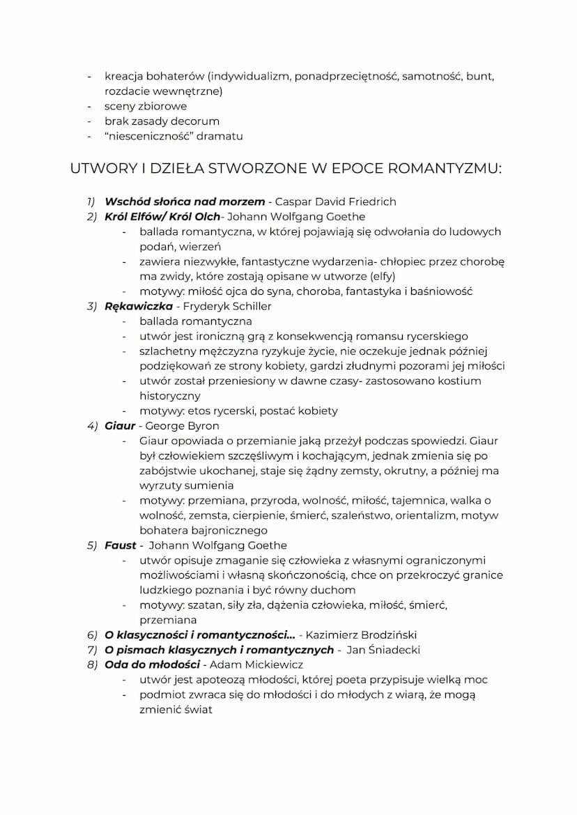 ROMANTYZM
NAZWA
odnosi się do prądu ideowo-artystycznego 1. poł XIX w.
● wywodzi się od słowa "romantyczny" (ang. romantic, fr. romantique)-