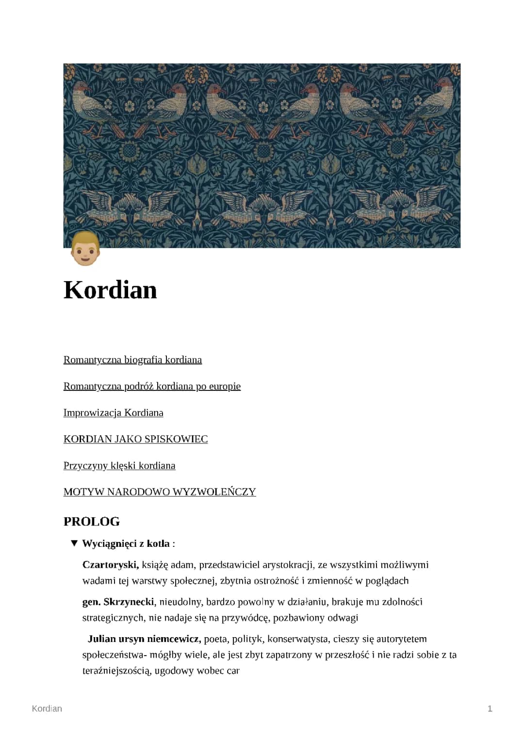 Kordian - streszczenie, biografia, przemiana, relacja z Laurą i więcej