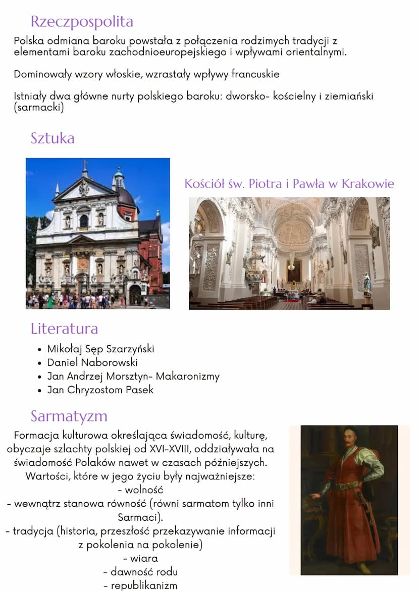 Europa
Czas trwania: koniec XVI w. - do połowy XVIII w.
Nazwa: portugalskie słowo barocco- perła o nieregularnych kształtach oraz
francuskie