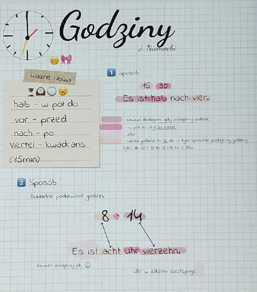 Jak podawać godziny po niemiecku?