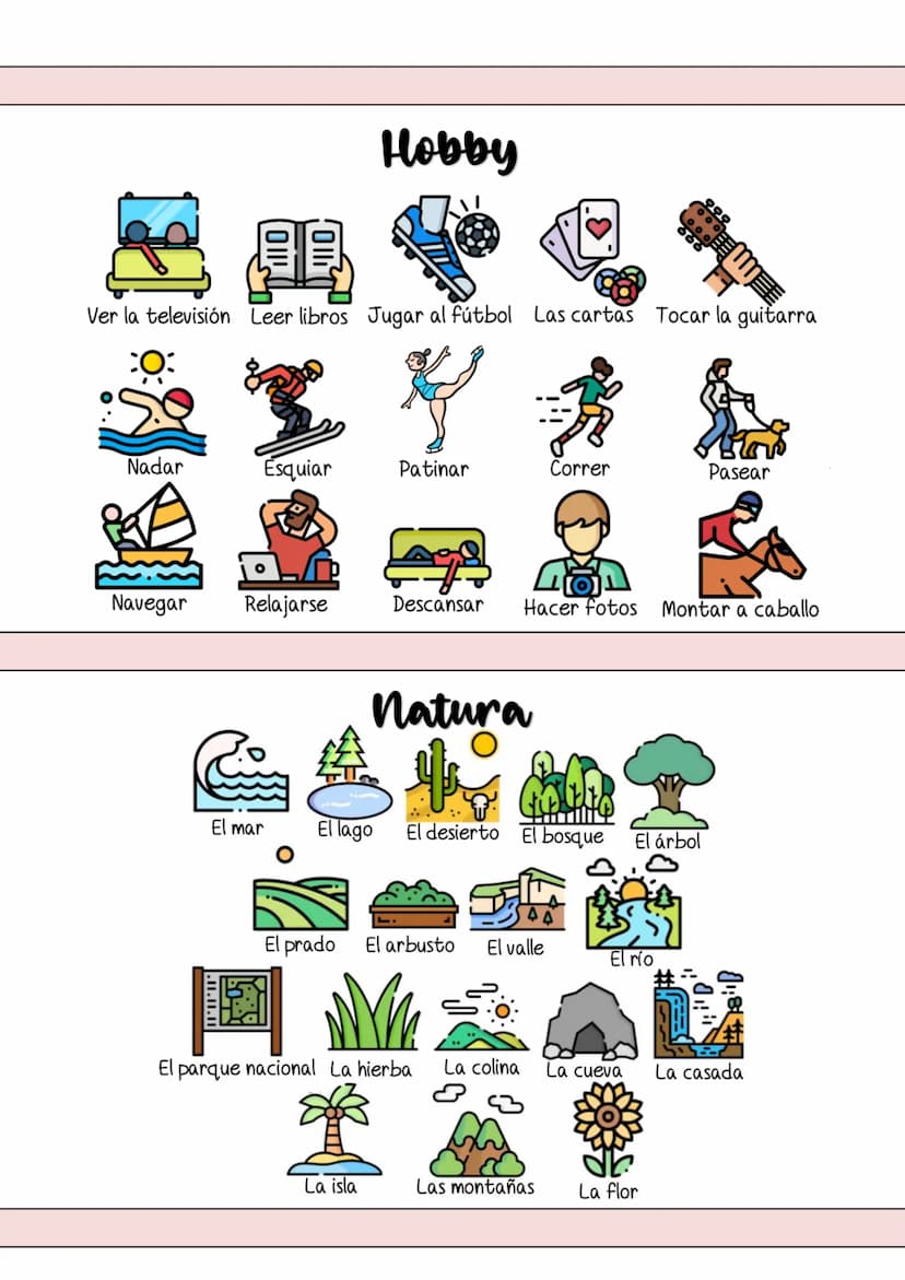 Las vacaciones - urlop, wakacje
El descanso - wypoczynek
El tiempo libre - czas wolny
La agencia de viajes - biuro podróży
Ir de camping - j