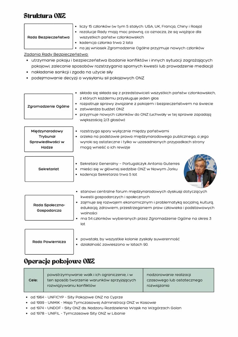 ONZ
idea powołania organizacji światowej powstała jeszcze w czasie trwania II wojny światowej
• za pierwsze dokumenty zapowiadające utworzen
