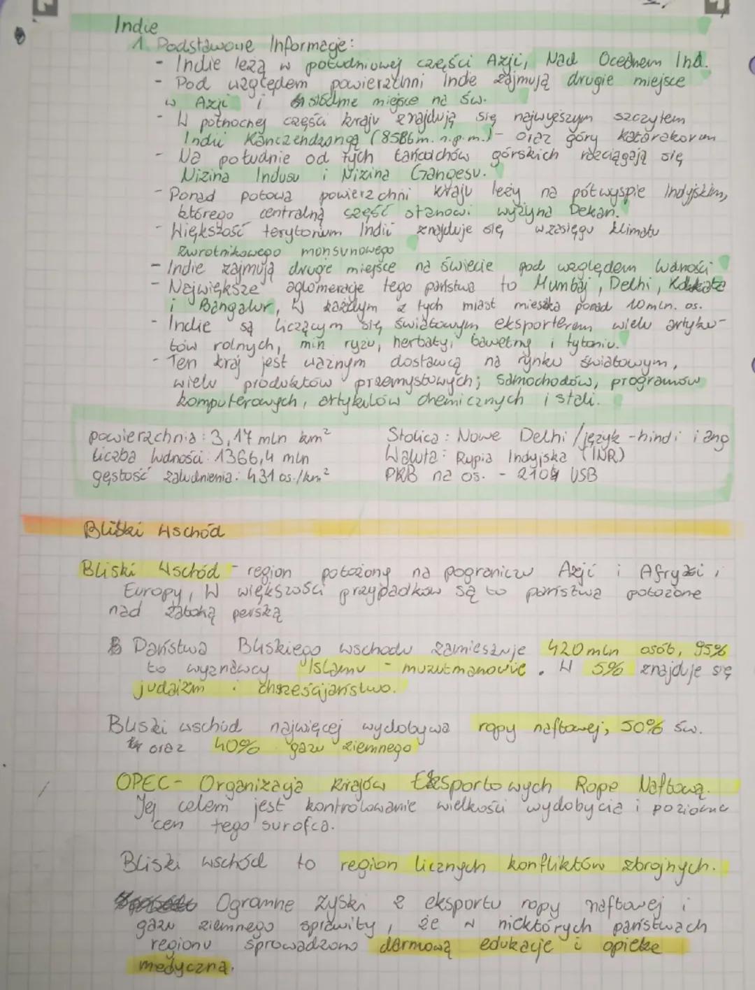 Indie
1. Podstawone Informage:
-
-
-
1
Indie leza w południowej części Azji, Nad Ocednem Ind.
Pod względem
em powierztinn; inde zajmują drug