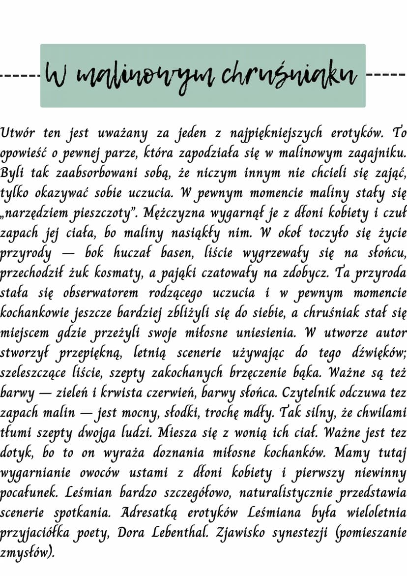 гапиват парварен
ifresbered
Topielec
Dusiotek
W malinowym chruśniaku
ruhzəmaza
żołnierz Biografin
Leśmian to poeta, krytyk, prawdziwe nazwis