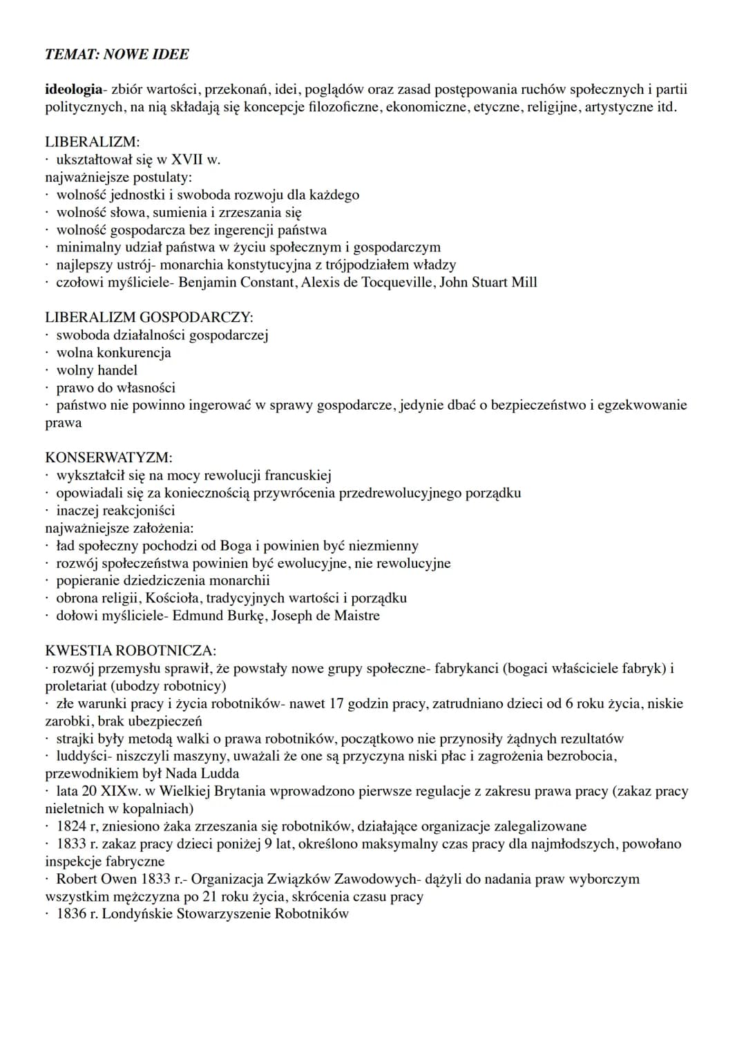 TEMAT: KONGRE WIEDEŃSKI
EUROPA PO WOJNACH NAPOLEOŃSKICH:
wiosna 1814r. VI koalicja wkracza do Francji, królem zostaje ogłoszony Ludwik XVIII