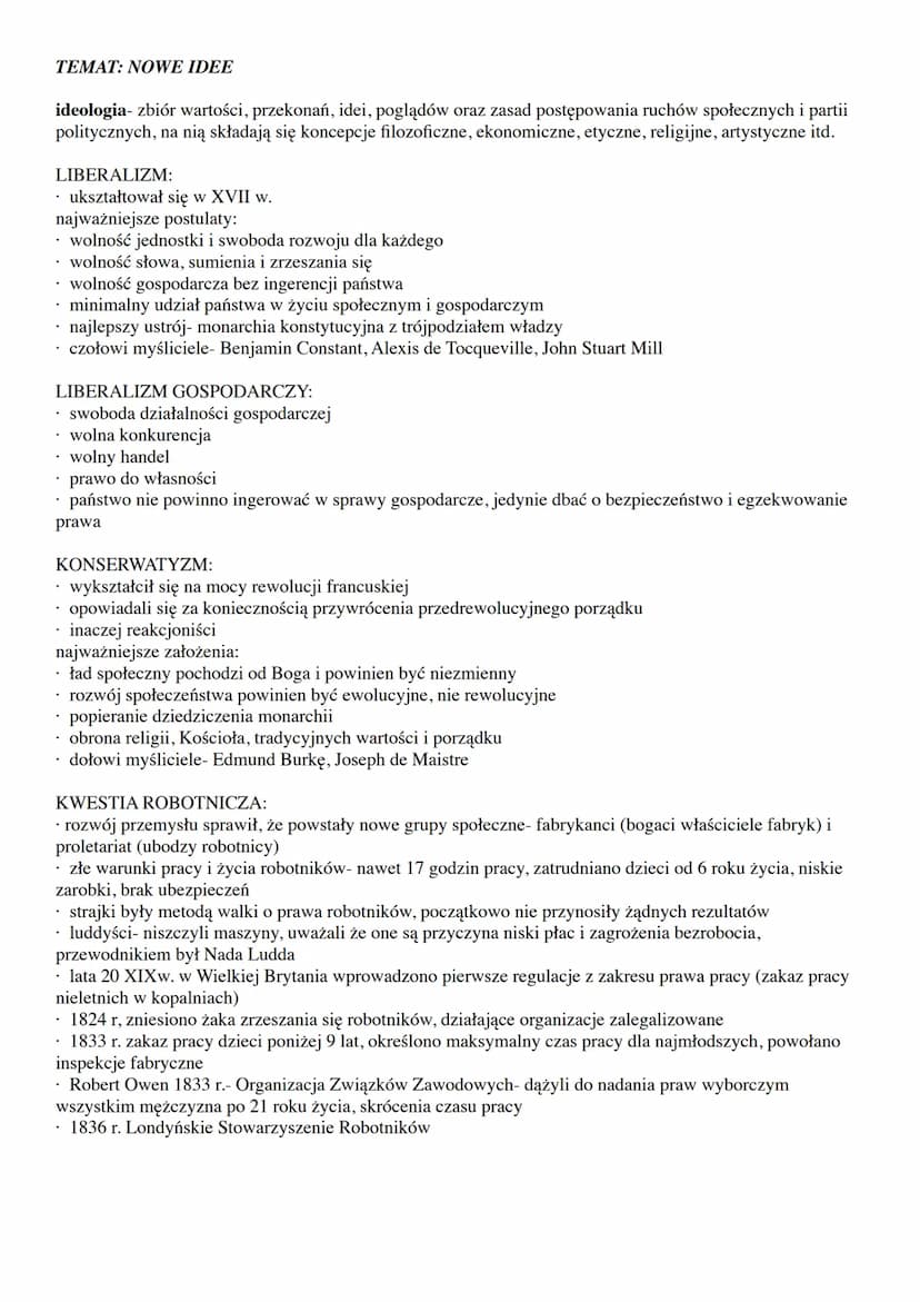 TEMAT: KONGRE WIEDEŃSKI
EUROPA PO WOJNACH NAPOLEOŃSKICH:
wiosna 1814r. VI koalicja wkracza do Francji, królem zostaje ogłoszony Ludwik XVIII