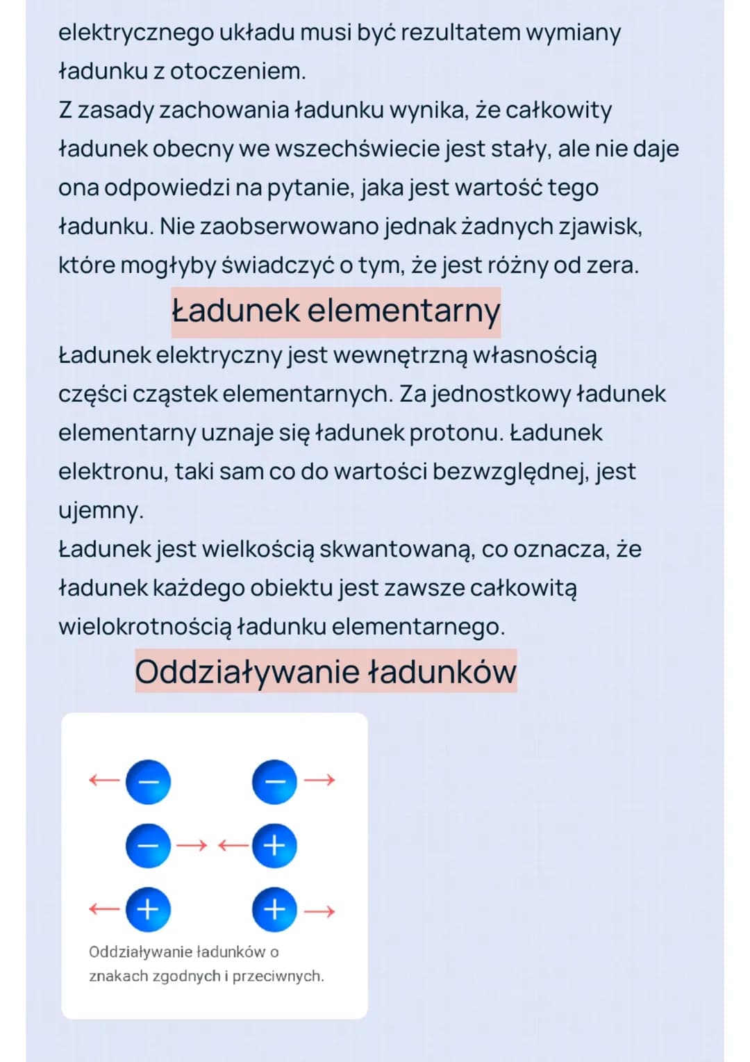 Ładunek elektryczny
fundamentalna właściwość materii przejawiająca się w
oddziaływaniu elektromagnetycznym ciał obdarzonych
tym ładunkiem. C