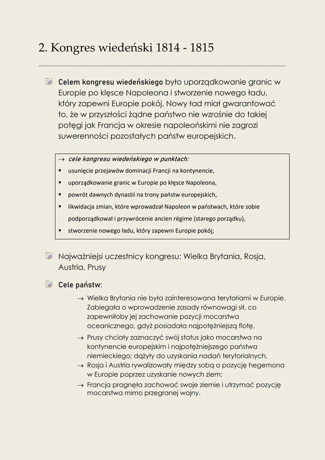 I. EUROPA I ŚWIAT OD 1815 R.
DO POŁOWY XIX WIEKU
■ Rewolucja przemysłowa
■ Pokongresowy ład w Europie i próby jego obalenia
I Nowe kierunki 