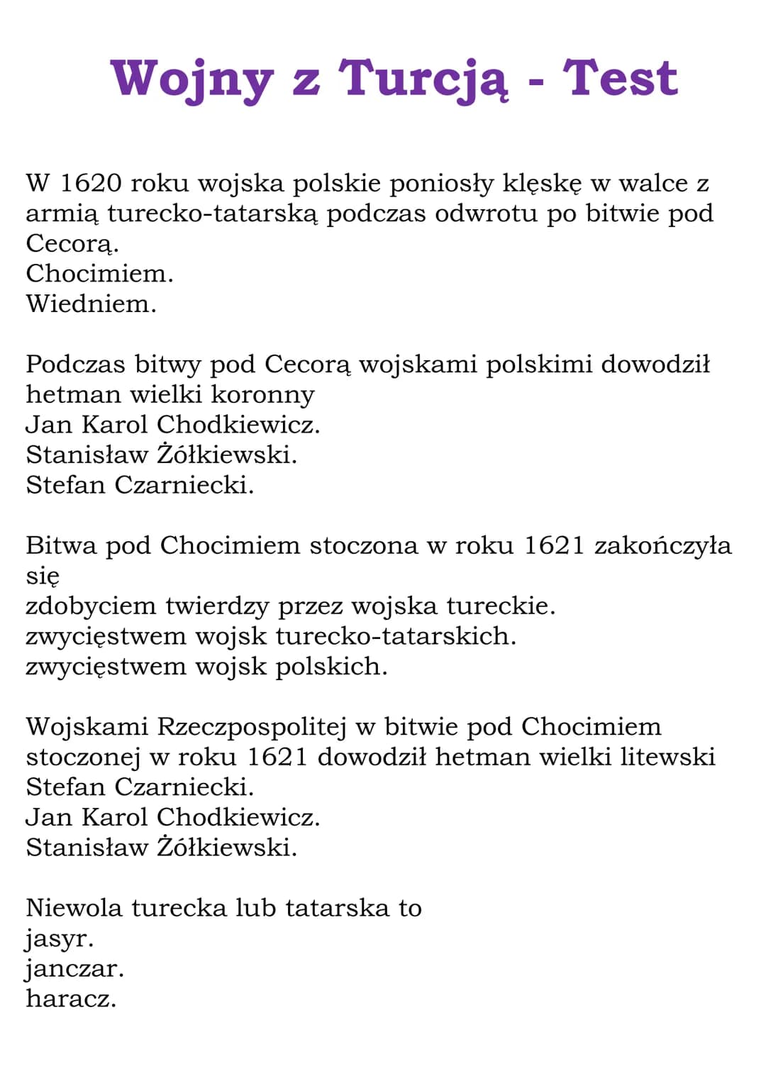 
<p>Wojny polsko-tureckie w XVII wieku dotyczyły konfliktów zbrojnych pomiędzy Rzecząpospolitą a Imperium Osmańskim. Wojna z Turcją 1620 był