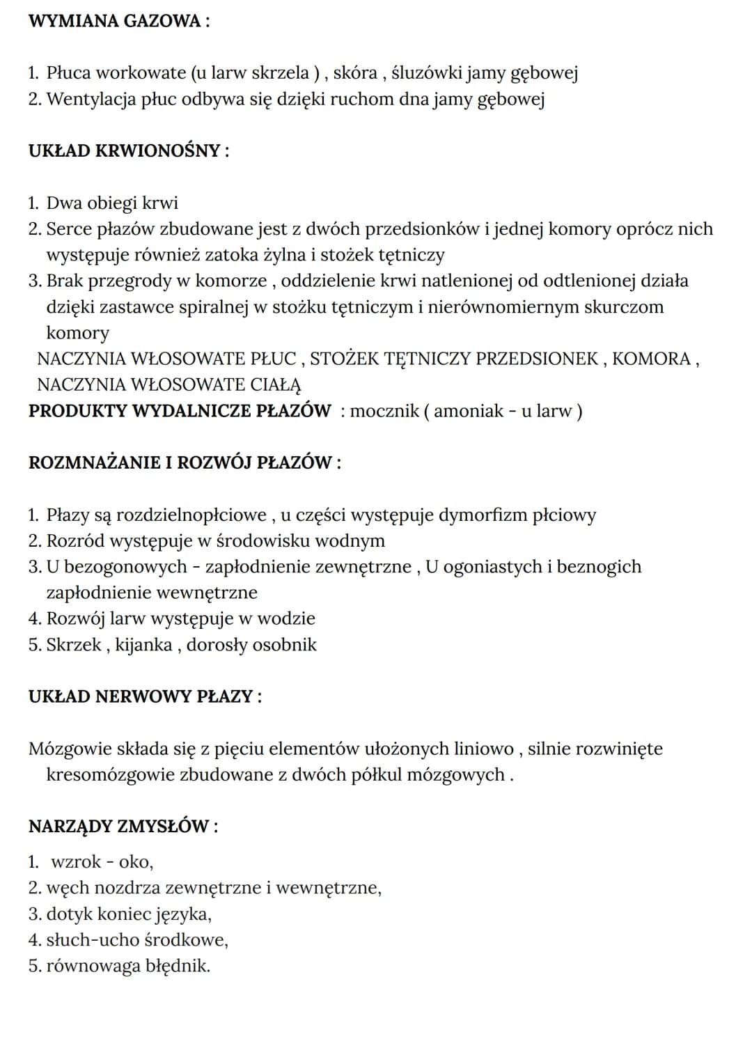 PŁAZY
PŁAZY - czworonożne kręgowce dwuśrodowiskowe, o słodkowodnych larwach i
lądowych lub ziemnowodnych formach dorosłych
Płazy nazywamy zw