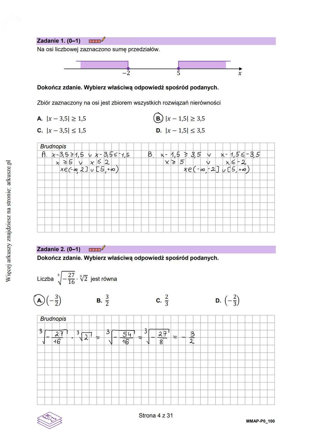 Więcej arkuszy znajdziesz na stronie: arkusze.pl
CENTRALNA
KOMISJA
EGZAMINACYJNA
KOD
WYPEŁNIA ZDAJĄCY
PESEL
Egzamin maturalny
DATA: 8 maja 2