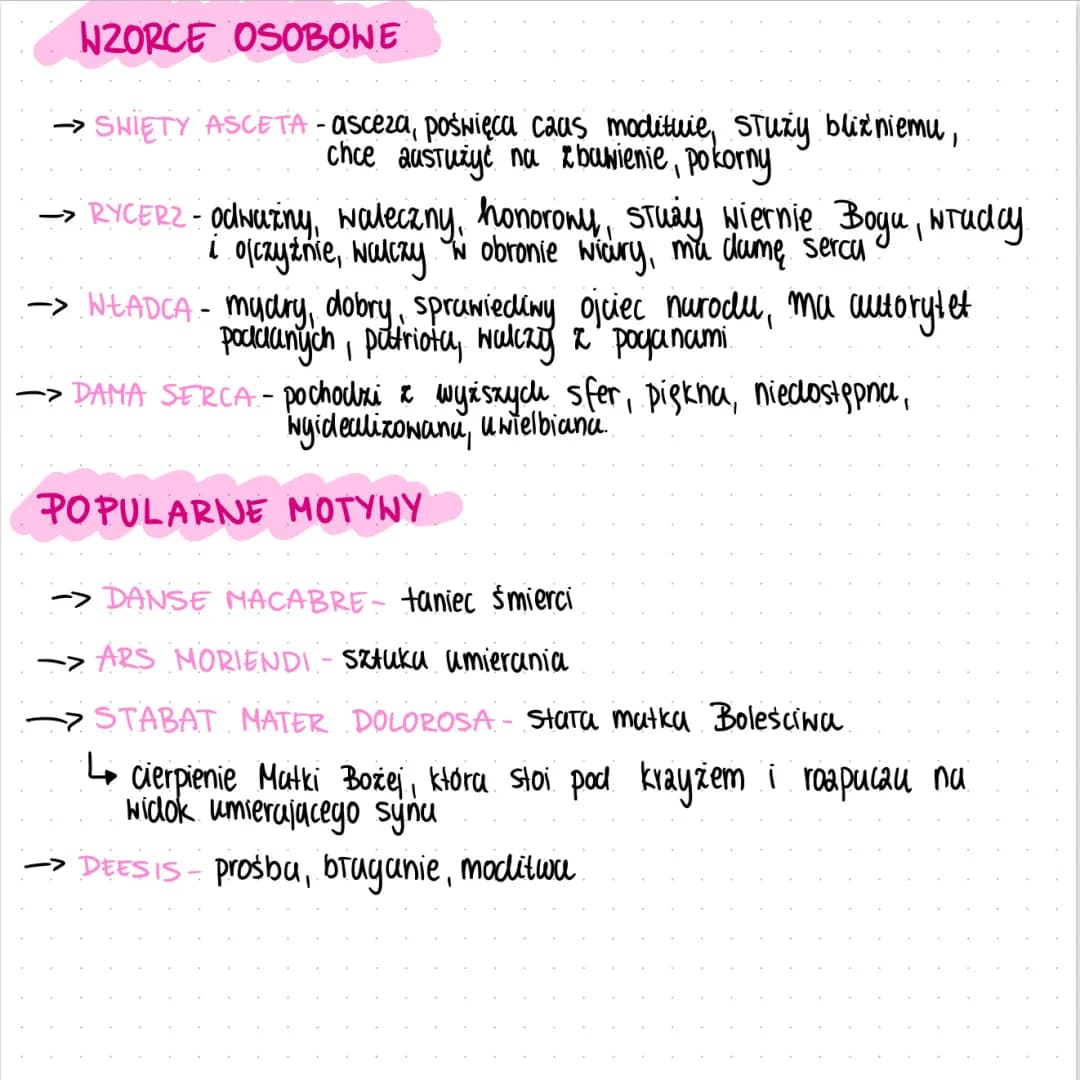 Średniowiecze - powtórka do matury, zadania, notatki PDF