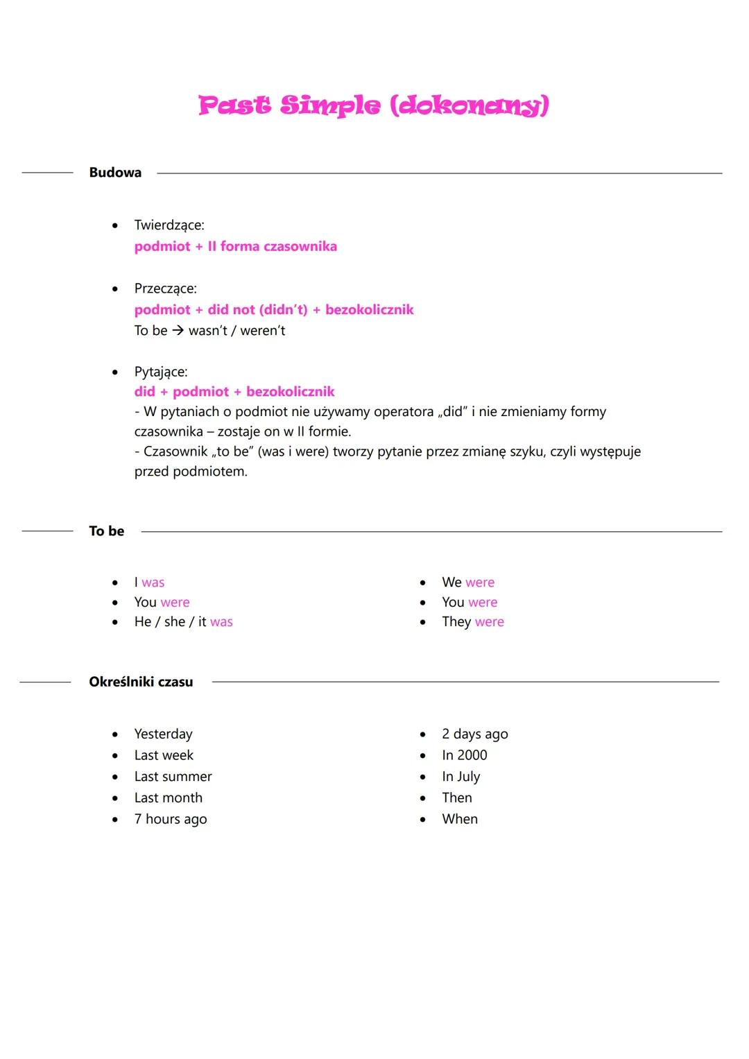 Past Simple i Used to: Jak to działa?