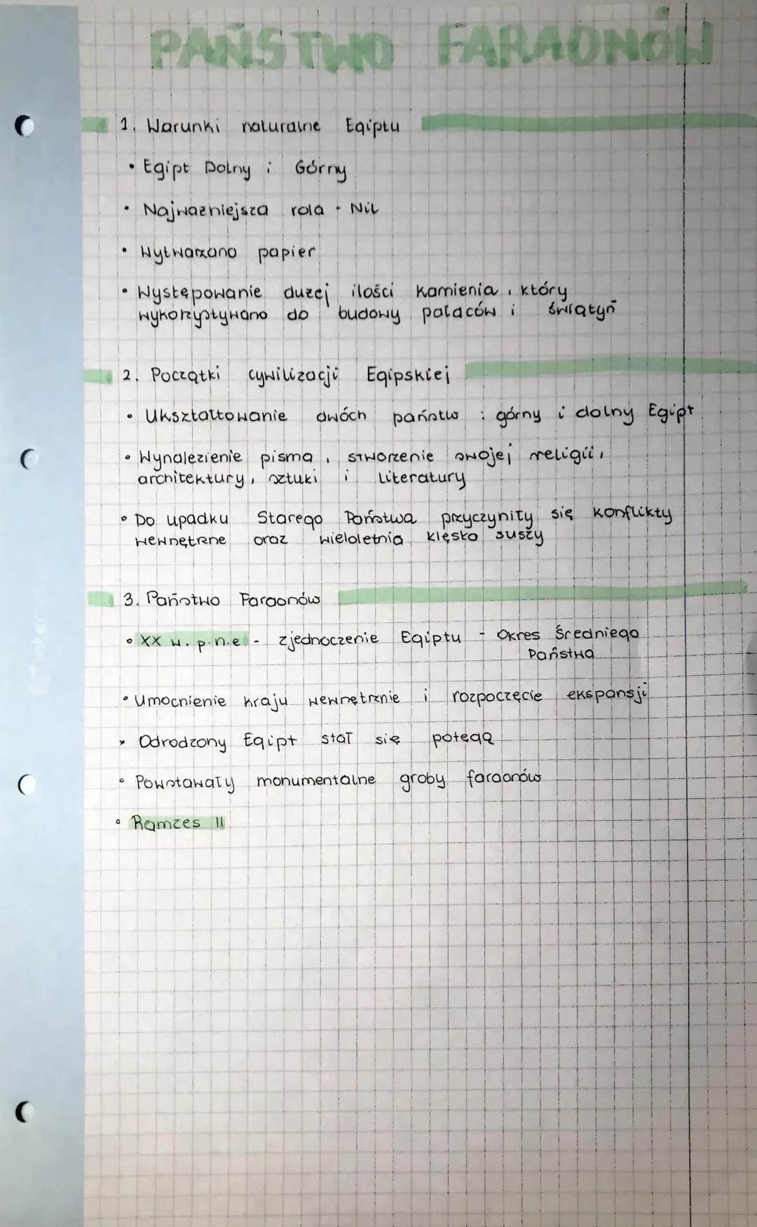 (
1. Warunki
.
• Egipt Dolny Górny
Najwazniejsza rola Nil
•
O
0
PAŃSTWO FARAONON
naturalne Eqiptu
0
¡
Hytwarzano papier
Występowanie duzej i