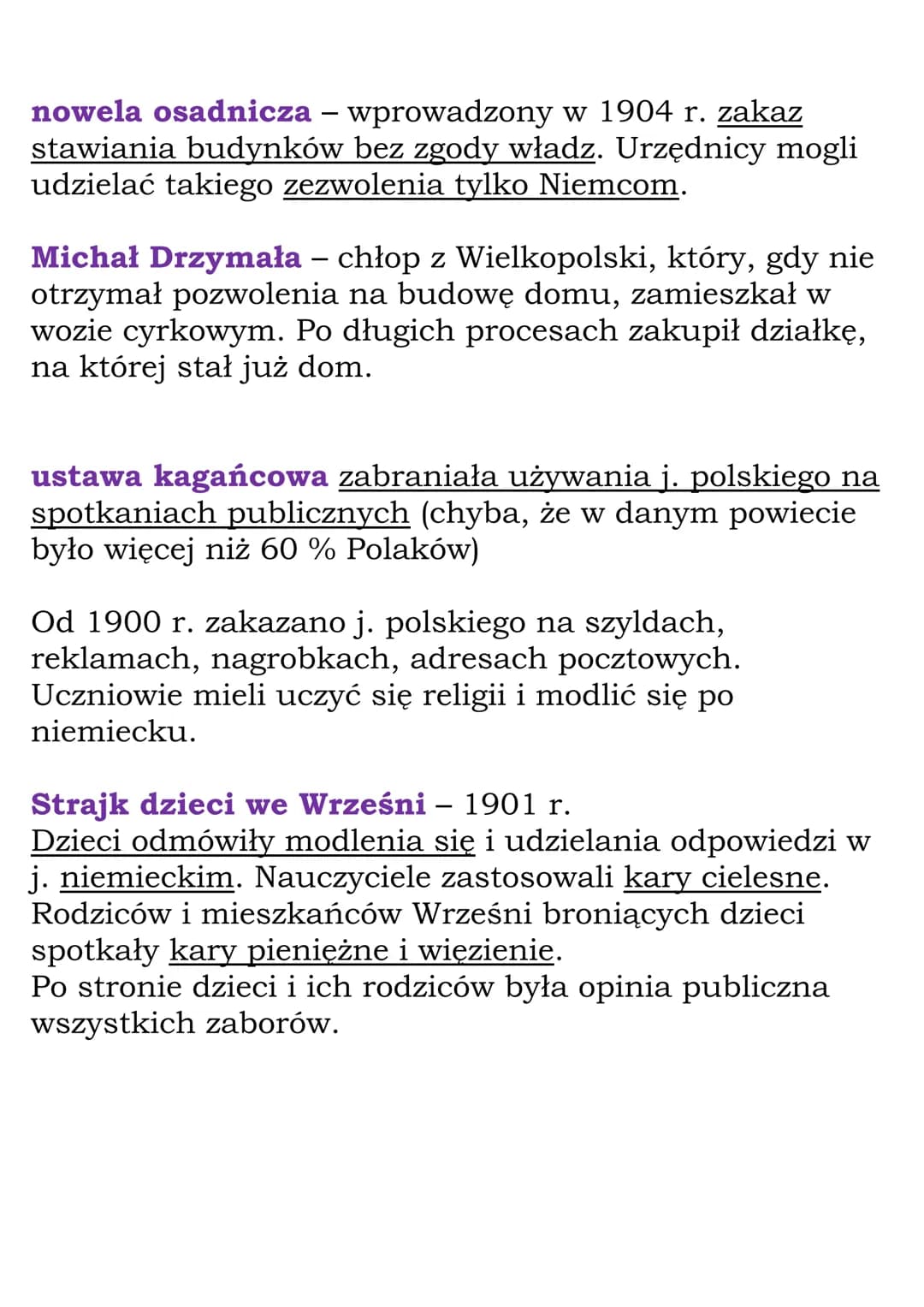 Ziemie polskie po Wiośnie
Ludów
1.Powstanie styczniowe
Ziemie polskie przed powstaniem
Zabór pruski
Hasło „praca organiczna” – uważano naród