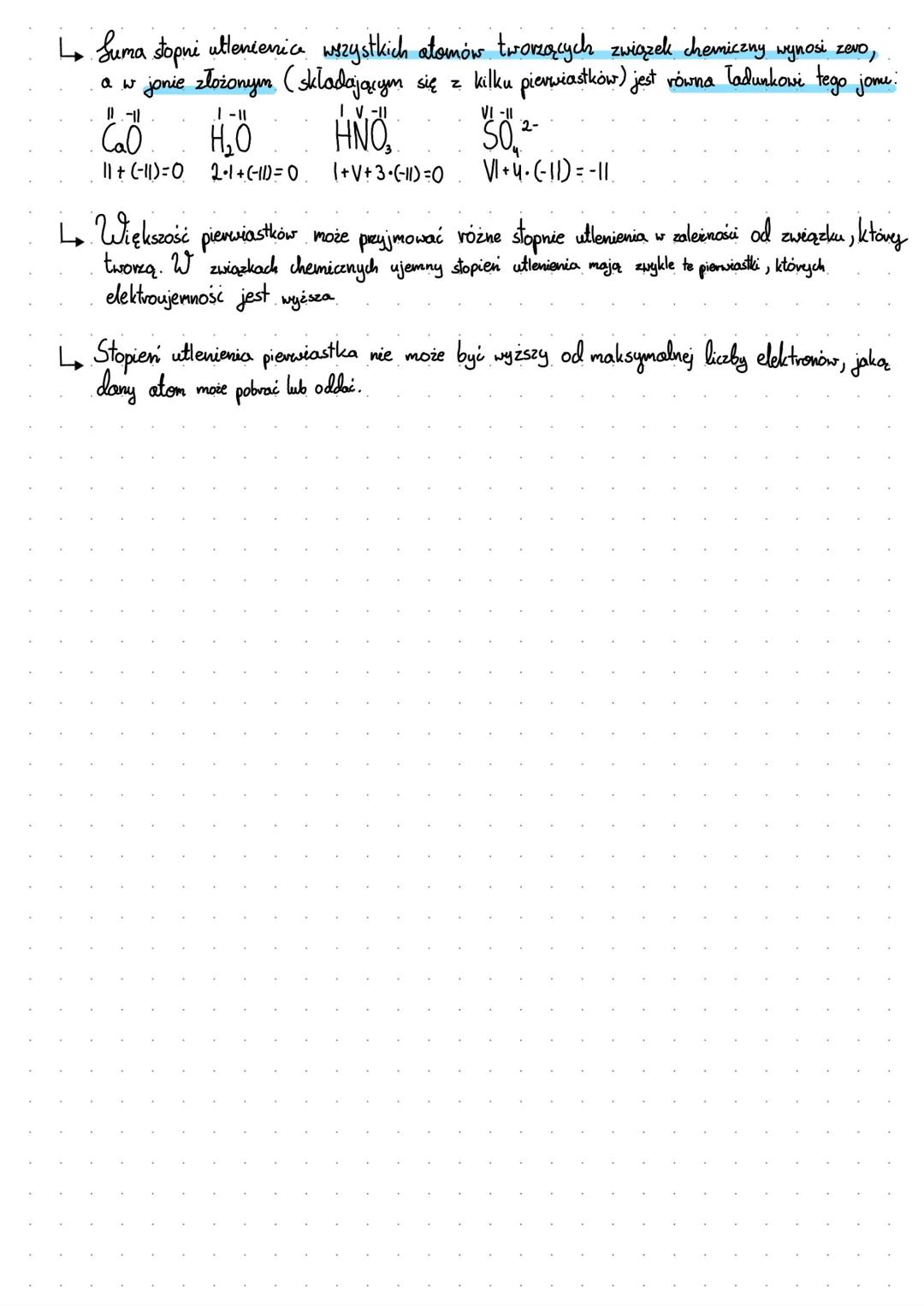spopnie utlenienia
Stopnic
L to
pojęcie umowne,
określające hipotetyczny. Tadunek, jaki można przypisać danemu pierwiastkowe.
1. chemicznemu