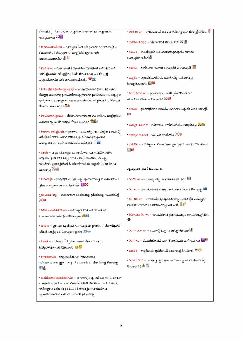 Europa rozkwitu í schyłku średniowiecza.
1. Krucjaty.
Opanowanie w XI w. Jerozolimy przez Turków seldżuckich, wyznających islam,
zahamowało 