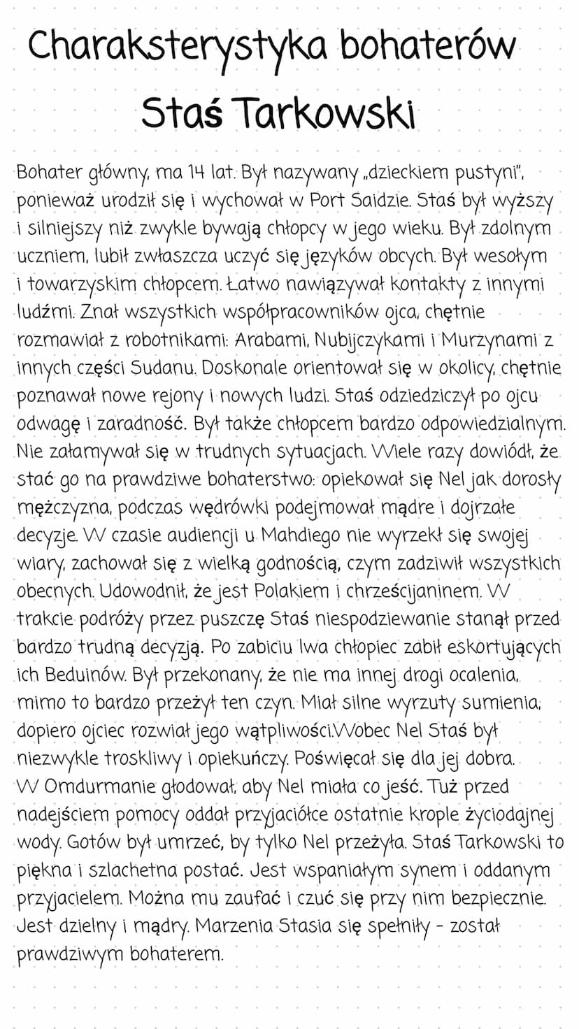 W pustyni iw puszczy
Streszczenie
Główni bohaterowie, czternastoletni Staś
Tarkowski i ośmioletnia Nel Rawlison, zostają
porwani przez Bedui