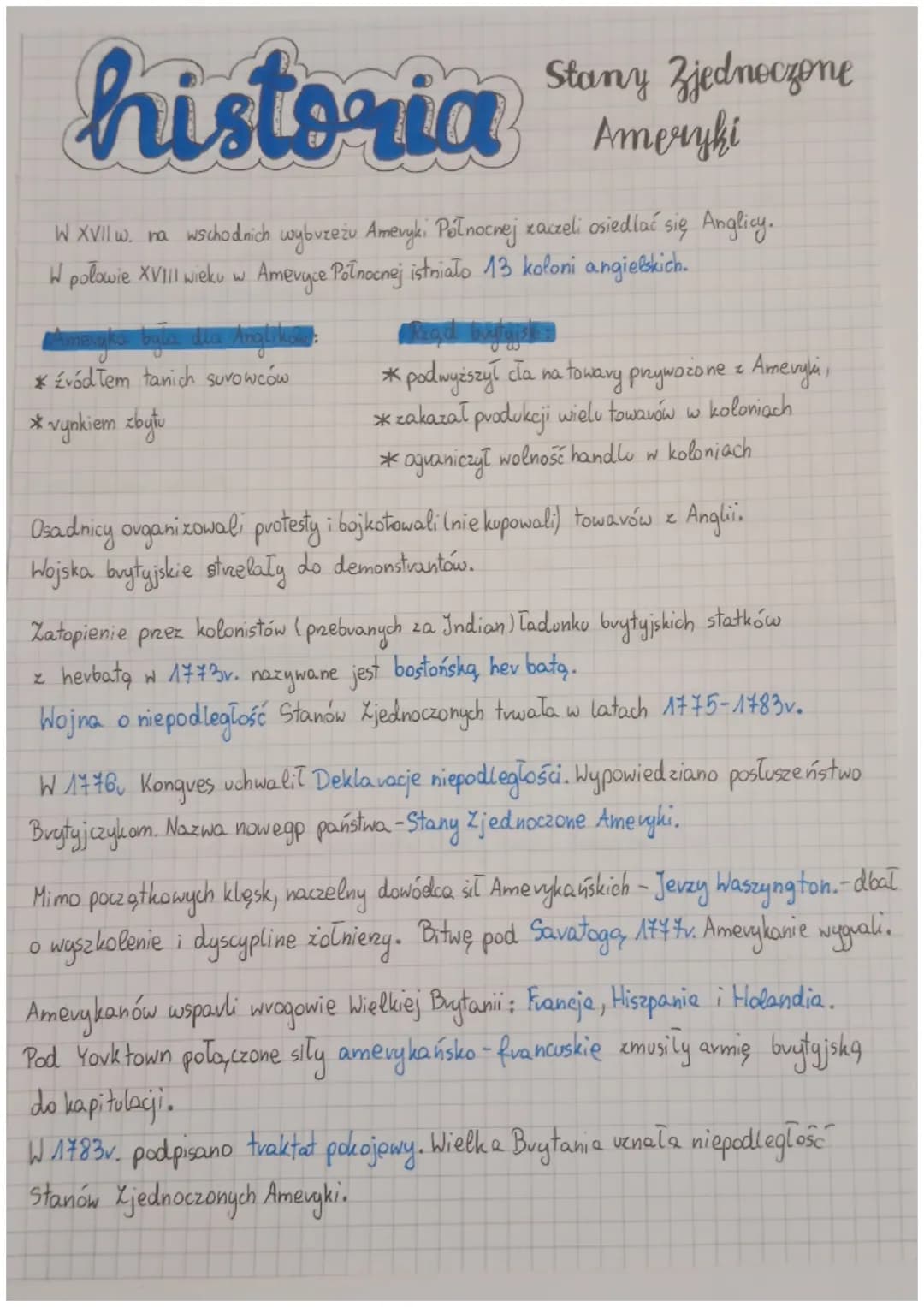 historia
w XVII w. na wschodnich wybuzeżu Ameryki Pełnocnej xaczęli osiedlać się Anglicy.
W połowie XVIII wieku w Ameryce Północnej istniało